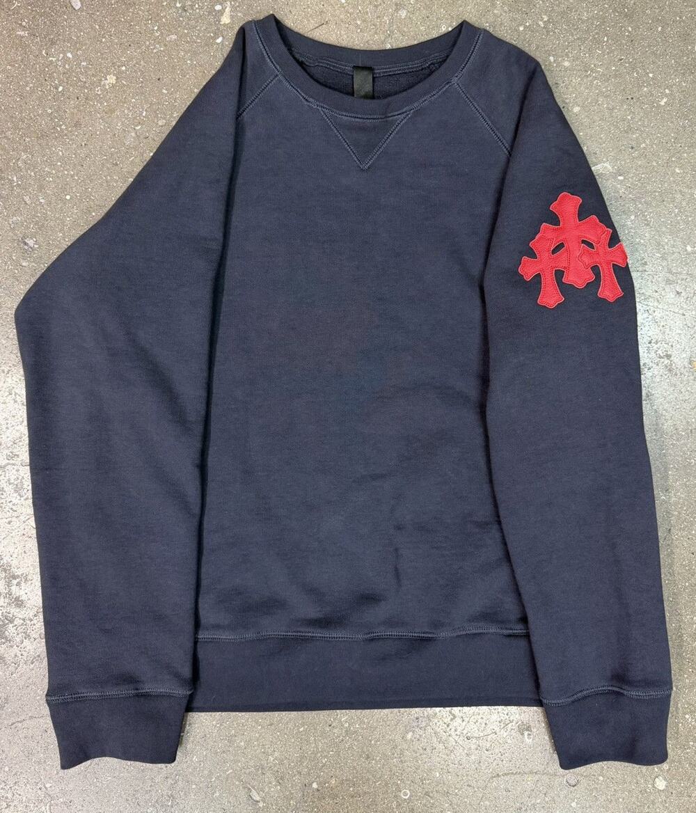 Chrome Hearts Paper Jam Navy Crewneck